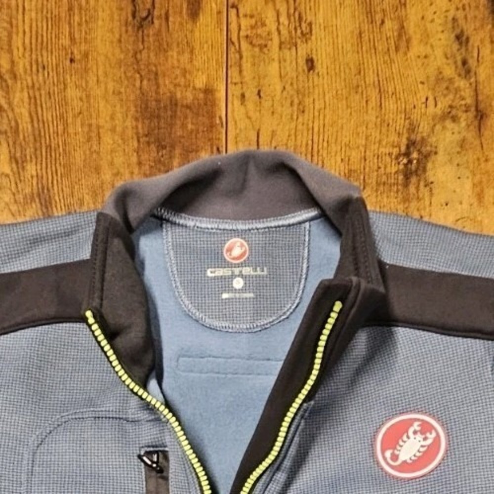 Castelli Rosso Corsa Jersey/Jacket, Men's Blue / Black Small Polartec - Picture 2 of 10